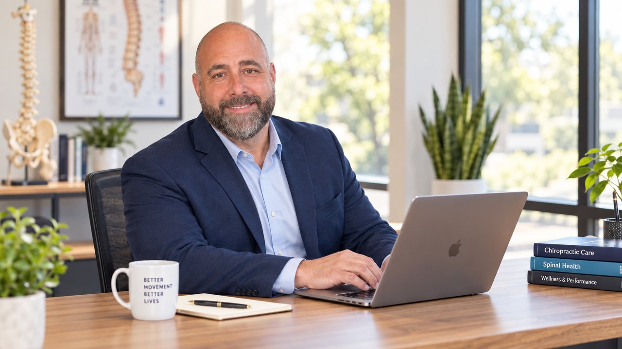 Dr. Jeff Raiffie working at his desk